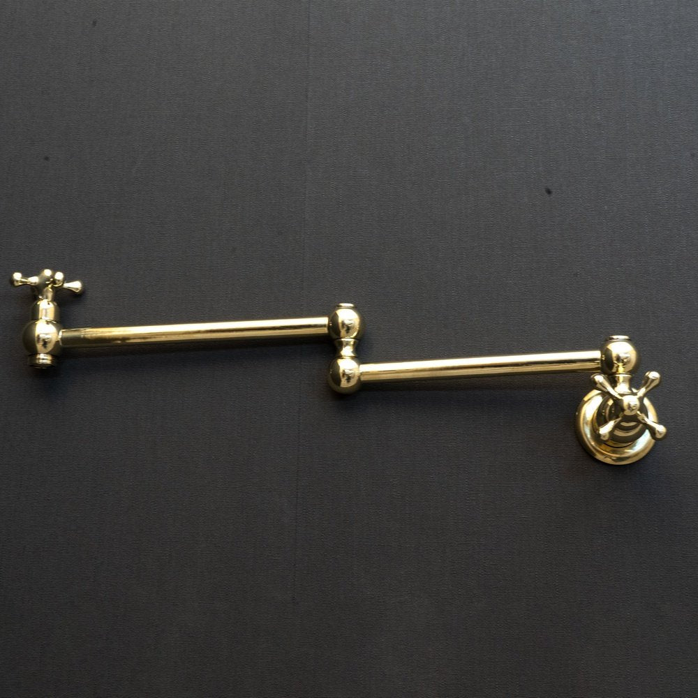 Unlacquered Brass Cross Pot Filler