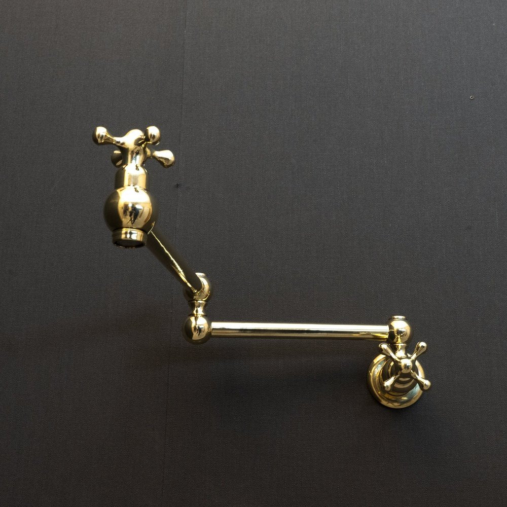 Unlacquered Brass Cross Pot Filler