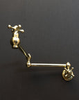 Unlacquered Brass Cross Pot Filler