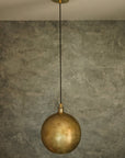 Hammered Brass Ball Pendant Light, Dome Ceiling Light