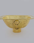 Hammered Brass Sink, Square Drop-in Brass Bathroom Sink, Hammered Antique Brass Sink, Bathroom Brass sink, Aged Brass Sink