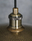 Hammered Bronze Finish Bowl Plate Pendant Light, Solid Brass Ceiling Light