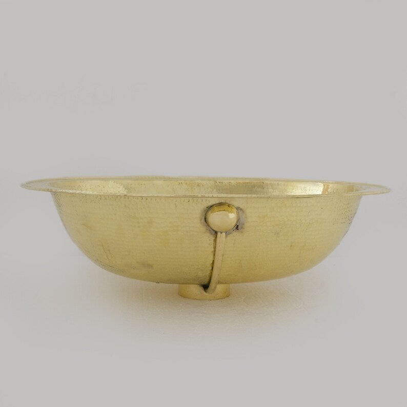 Hammered Oval Brass Sink, Drop-in Brass Bathroom Sink, Antique Brass Sink, Bathroom Brass sink, Aged Brass Sink