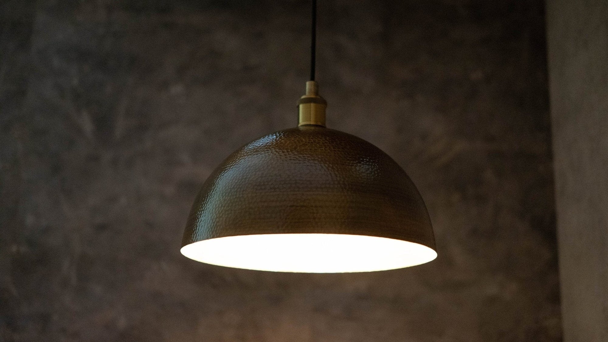 Hammered Pendant Light, Antique Brass Dome Ceiling Light, Kitchen Island Hanging Light Fixture