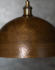 Hammered Pendant Light, Antique Brass Dome Ceiling Light, Kitchen Island Hanging Light Fixture