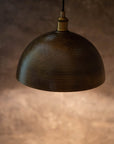 Hammered Pendant Light, Antique Brass Dome Ceiling Light, Kitchen Island Hanging Light Fixture