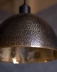 Hammered Pendant Light, Brass Dome Ceiling Light, Kitchen Island Hanging Light Fixture