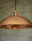 Hammered Solid Copper Dome Pendant Light, Ceiling Light