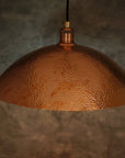 Hammered Solid Copper Dome Pendant Light, Ceiling Light