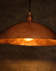 Hammered Solid Copper Dome Pendant Light, Ceiling Light