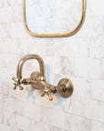 Hammered Wall Mount Oil Rubbed Brass Bath Faucet