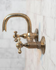 Hammered Wall Mount Oil Rubbed Brass Bath Faucet