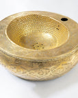 Handcrafted Engraved Oval Vessel Sink