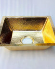 Handcrafted Hammered Unlacquered Brass Kitchen Sink