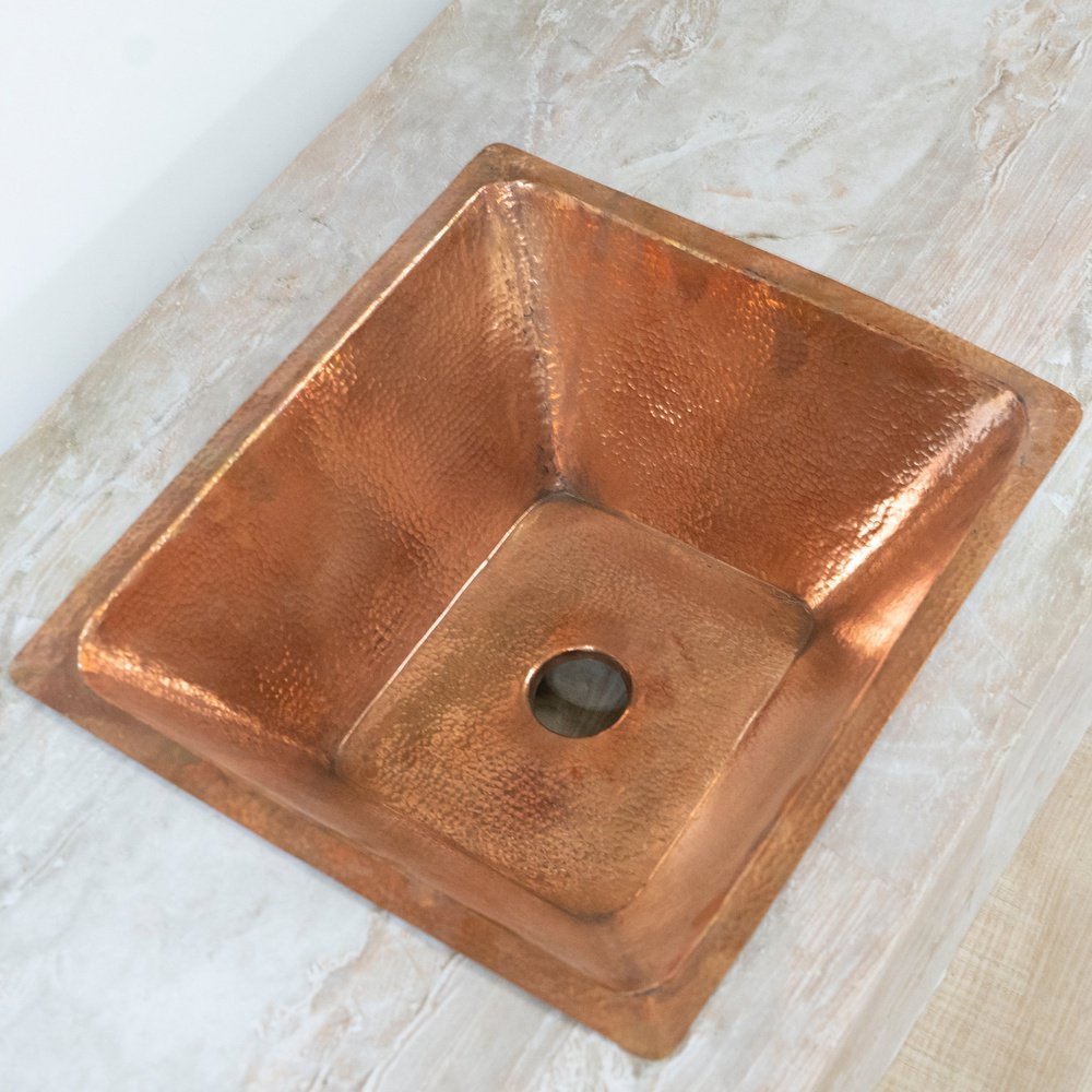 Handcrafted Undermount Hammered Copper Sink