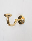 Handcrafted Unlacquered Brass Hooks For Wall