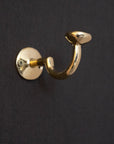 Handcrafted Unlacquered Brass Hooks For Wall