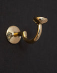 Handcrafted Unlacquered Brass Hooks For Wall