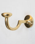 Handcrafted Unlacquered Brass Hooks For Wall