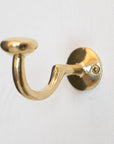 Handcrafted Unlacquered Brass Hooks For Wall