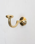 Handcrafted Unlacquered Brass Hooks For Wall