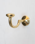 Handcrafted Unlacquered Brass Hooks For Wall