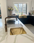 Handcrafted Unlacquered Brass Kitchen Sink