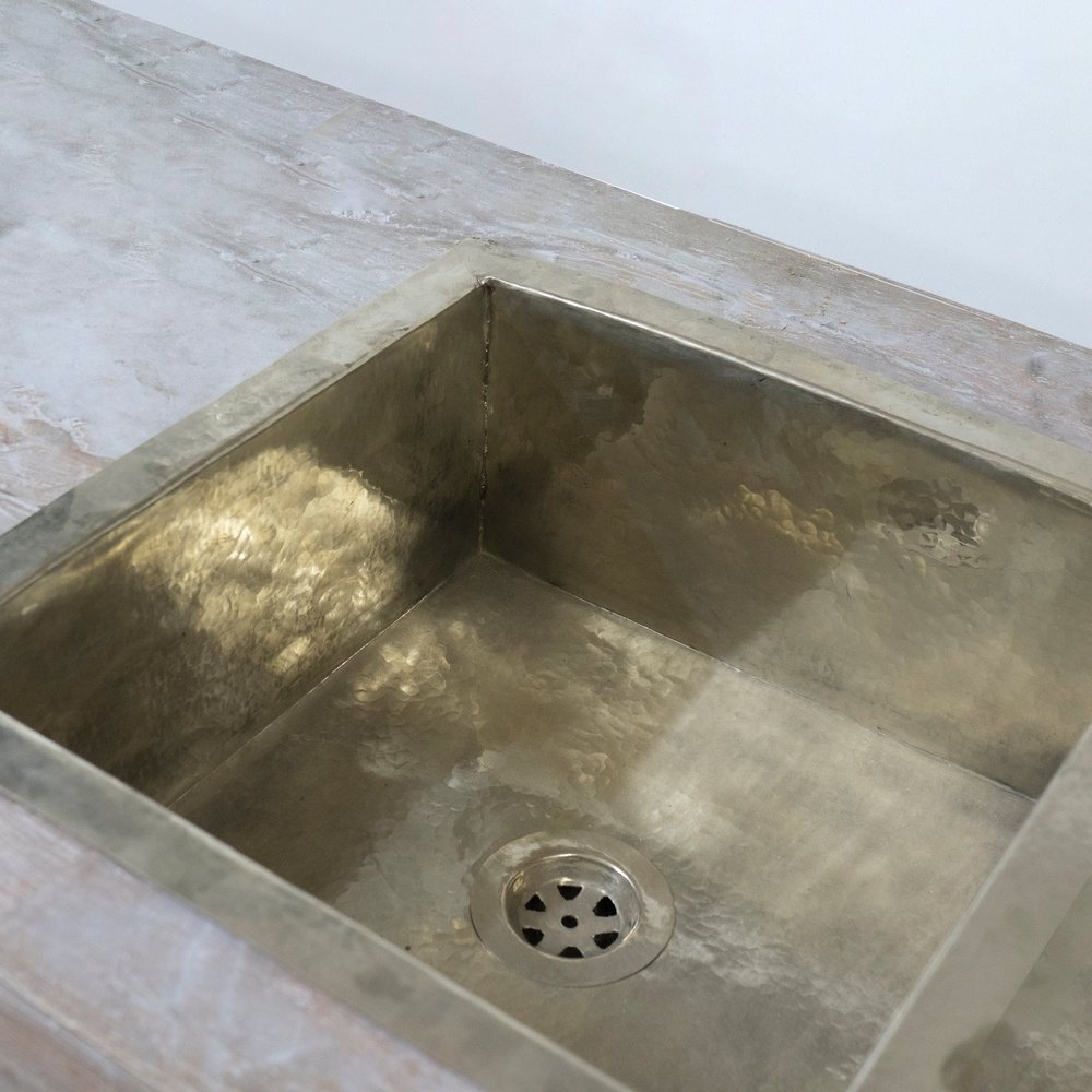 Handmade Silver Square Kitchen Sink