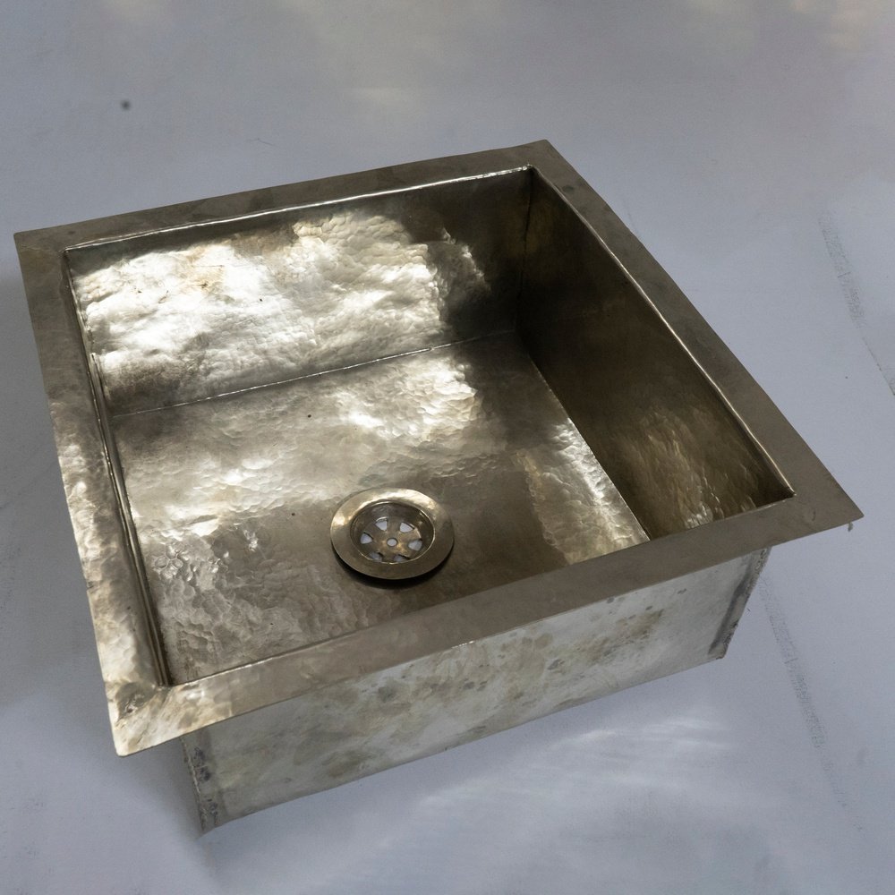 Handmade Silver Square Kitchen Sink