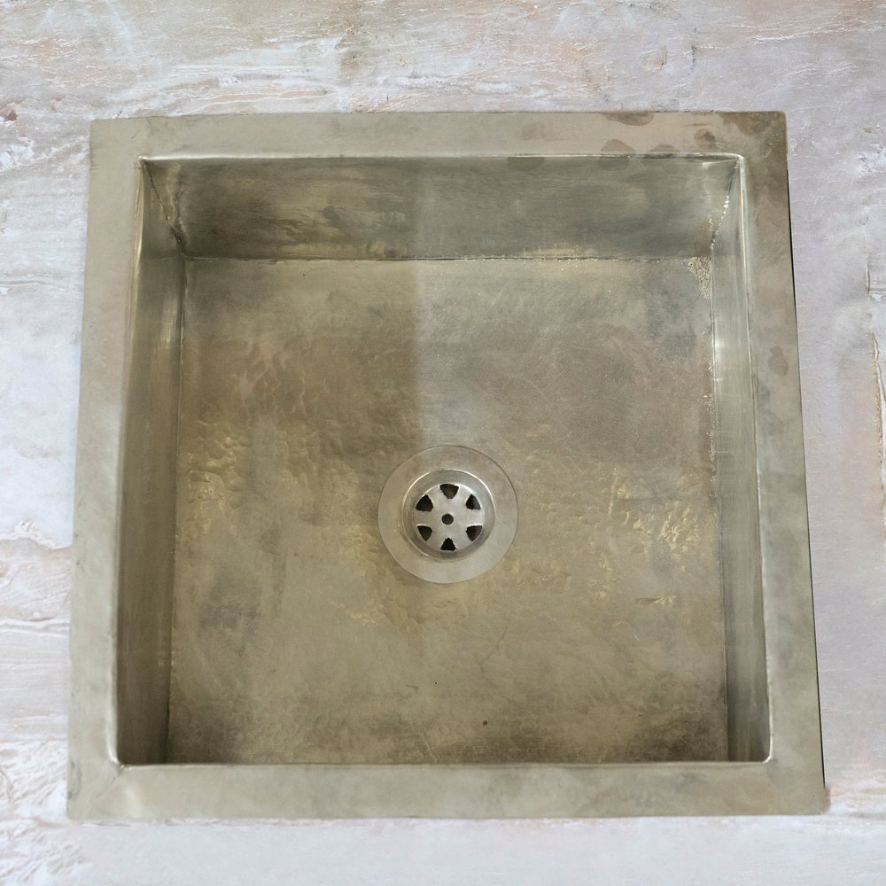 Handmade Silver Square Kitchen Sink