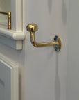 Set of 3 Unlacquered Brass Hooks