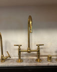 Unlacquered Brass Kitchen Faucet Combo