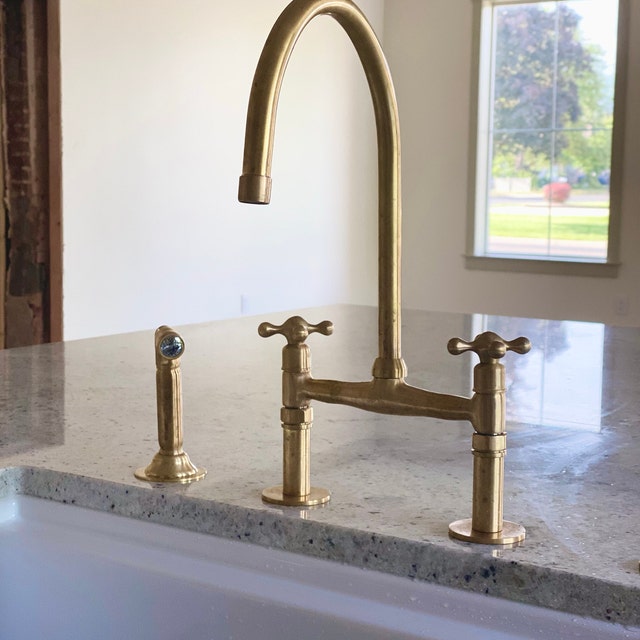 Unlacquered Brass Bridge Faucet