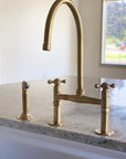 Unlacquered Brass Bridge Faucet