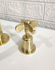 Unlacquered Brass Bathroom Faucet - Butterfly Handles