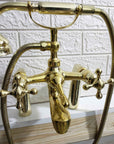 Unlacquered Brass Deck Mounted Tub Filler