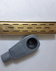 Unlacquered Brass Linear Floor Drain