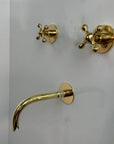 Unlacquered Brass Wall Mount Bathtub faucet