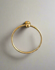 Circle Unlacquered Brass Towel Rack Holder - Solid Brass Towel Rail