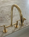 Unlacquered Brass Kitchen Faucet Combo