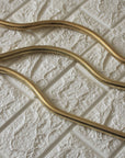 Unlacquered Brass Curved Cabinet Pull