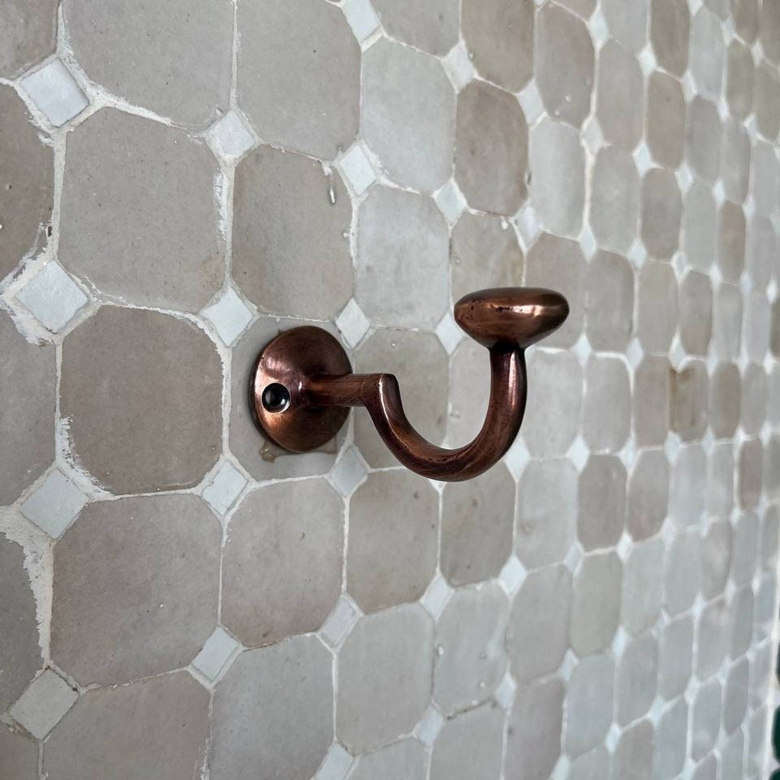 Solid Brass Hooks - Copper Finish