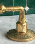 Unlacquered Brass 3 Holes Kitchen Faucet With Lever Handles