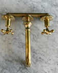 Unlacquered Brass Wall-mount Faucet, Bathroom Tub Faucet