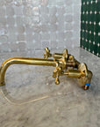 Unlacquered Brass Wall-mount Faucet, Bathroom Tub Faucet