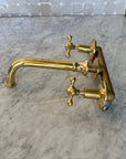 Unlacquered Brass Wall-mount Faucet, Bathroom Tub Faucet