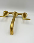 Unlacquered Brass Bathroom Faucet With Lever Handles