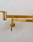 Elegant Unlacquered Brass Pot Filler for a Timeless Touch