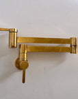 Elegant Unlacquered Brass Pot Filler for a Timeless Touch