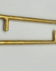 Unlacquered Brass Bar Drawer pulls- Bar cabinet Pulls